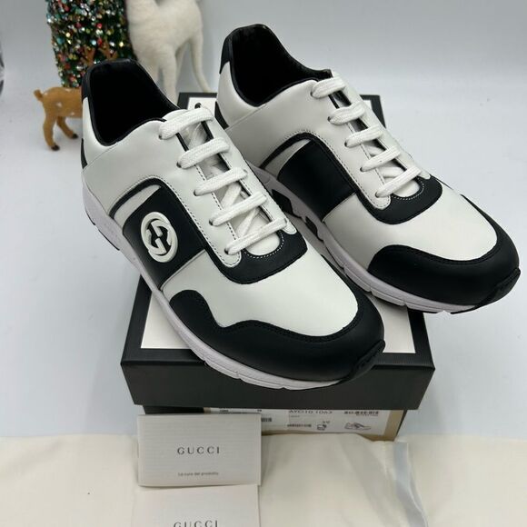 Women’s Gucci interlocking G leather low top sneakers size 39 made in Italy - Picture 3 of 9